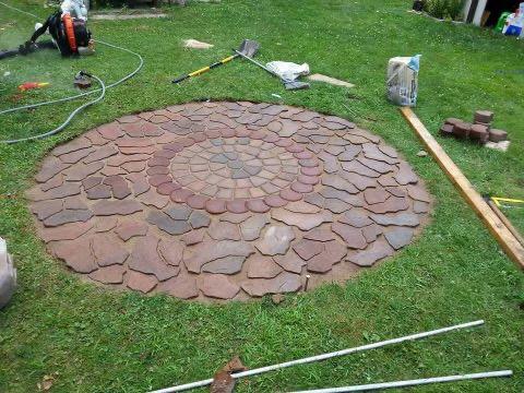 Circular Paver Patio Installation