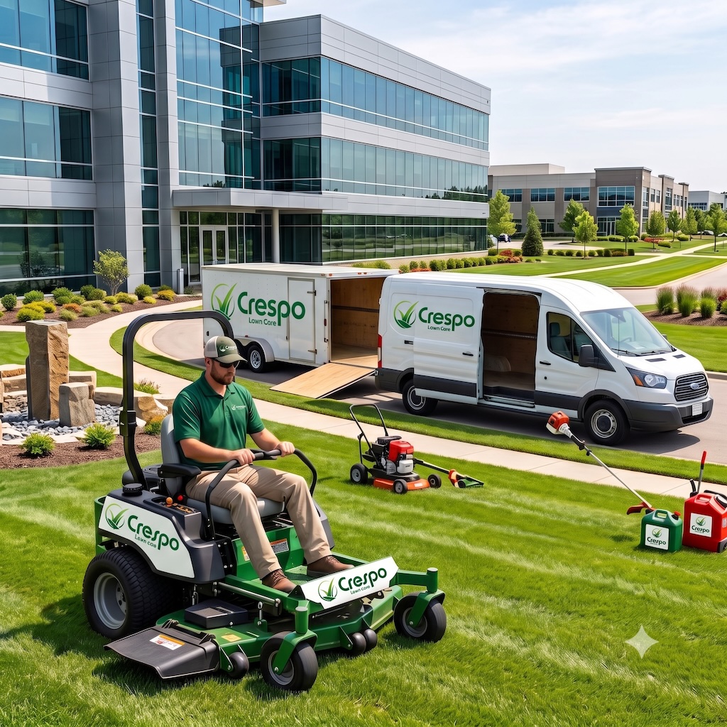 Manicured green lawn - Summer