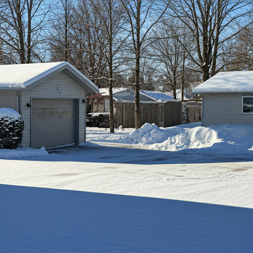 Cleared residential driveway